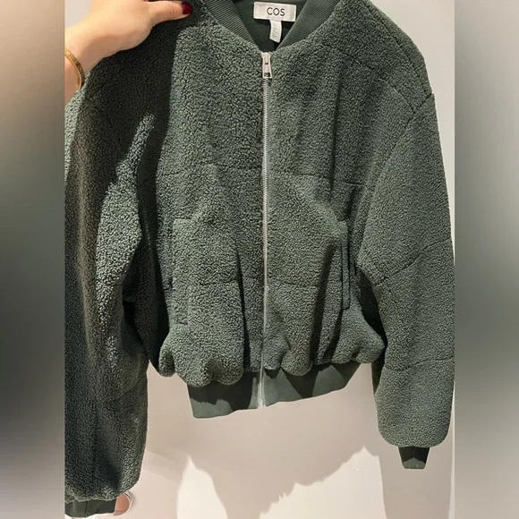 COS size small teddy bomber jacket